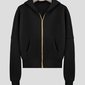 Black Zip-Up Hoodie